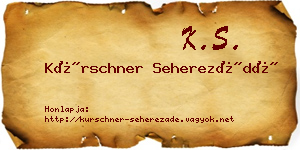 Kürschner Seherezádé névjegykártya
